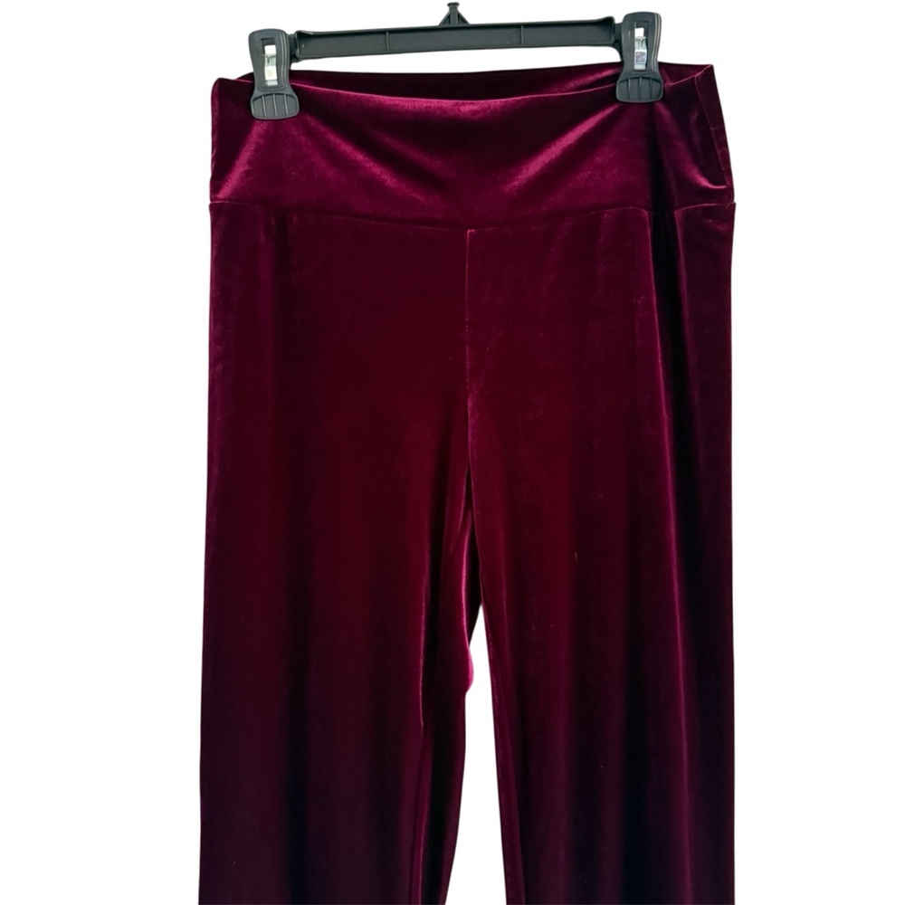Ktoo Maroon Fuchsia Burgundy Velvet Pants Leggings Size XL